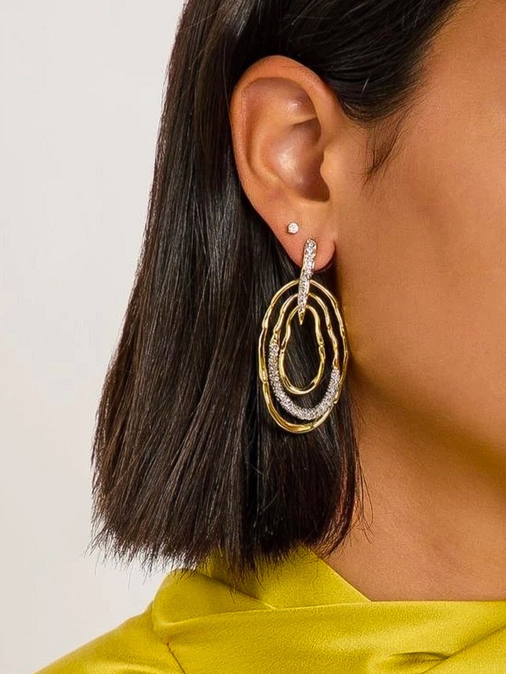 Alexis Bittar Solanales Crystal Pavé Mobile Post Earrings